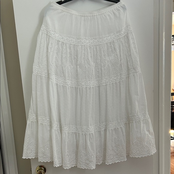 Coldwater Creek Dresses & Skirts - Beautiful White Tiered Skirt